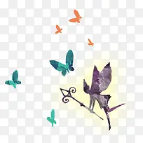 蝴蝶仙子精灵手绘韩国卡通素材-空若网 蝴蝶仙子精灵手绘韩国卡通素材-空若网