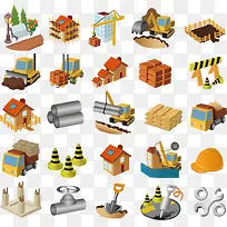 建筑施工素材图标-空若网 建筑施工素材图标-空若网
