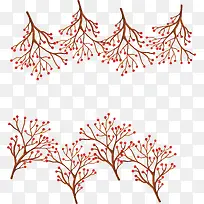 红色野果子树枝-空若网 红色野果子树枝-空若网