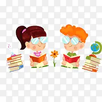 卡通手绘儿童读书海报-空若网 卡通手绘儿童读书海报-空若网