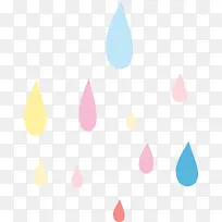 彩色雨滴漂浮-空若网 彩色雨滴漂浮-空若网