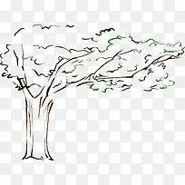 手绘漫画卡通大树-空若网 手绘漫画卡通大树-空若网