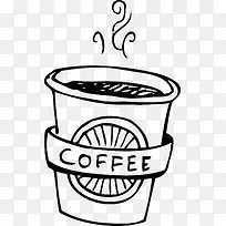 手绘黑色杯子-空若网 手绘黑色杯子-空若网