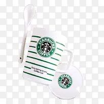 绿色条纹的星巴克杯子-空若网 绿色条纹的星巴克杯子-空若网