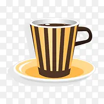 条纹咖啡杯子矢量-空若网 条纹咖啡杯子矢量-空若网