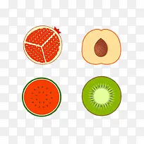 卡通水果切面图-空若网 卡通水果切面图-空若网