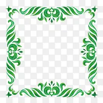绿色的花纹镜框边框-空若网 绿色的花纹镜框边框-空若网