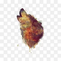 水彩狼印花-空若网 水彩狼印花-空若网