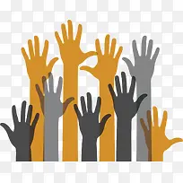 矢量图多彩的手掌-空若网 矢量图多彩的手掌-空若网