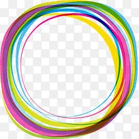 多彩线条圆圈-空若网 多彩线条圆圈-空若网