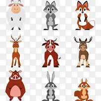 站起来的矢量动物-空若网 站起来的矢量动物-空若网