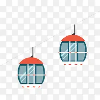 手绘缆车-空若网 手绘缆车-空若网