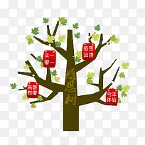 卡通感恩树-空若网 卡通感恩树-空若网