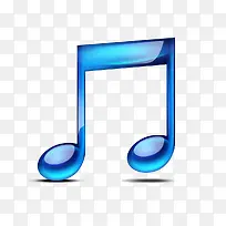 手绘艺术图案 蓝色水晶音符-空若网 手绘艺术图案 蓝色水晶音符-空若网