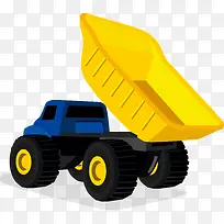 矢量蓝色翻斗车-空若网 矢量蓝色翻斗车-空若网