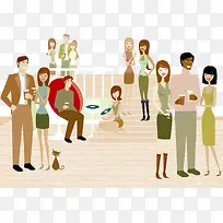 矢量夫妻插画-空若网 矢量夫妻插画-空若网