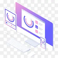 正面电脑渐变素材图案-空若网 正面电脑渐变素材图案-空若网