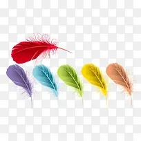 矢量彩色羽毛-空若网 矢量彩色羽毛-空若网