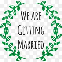 绿色婚礼草藤标志-空若网 绿色婚礼草藤标志-空若网