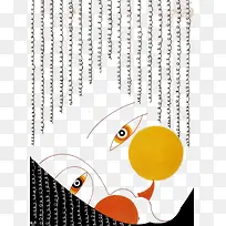 夸张手绘女孩插画-空若网 夸张手绘女孩插画-空若网