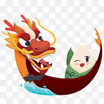 彩色扁平化龙舟卡通插画-空若网 彩色扁平化龙舟卡通插画-空若网