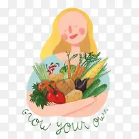 卡通抱着食物-空若网 卡通抱着食物-空若网