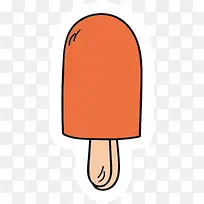 一支橙色的冰棒冷饮-空若网 一支橙色的冰棒冷饮-空若网