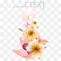 黄色矢量花纹AI素材-空若网 黄色矢量花纹AI素材-空若网