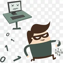 矢量手绘卡通偷盗-空若网 矢量手绘卡通偷盗-空若网