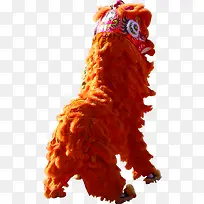 橙色舞狮子马年素材-空若网 橙色舞狮子马年素材-空若网