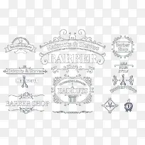 创意剪刀英文字母理发店标志-空若网 创意剪刀英文字母理发店标志-空若网