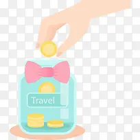 蝴蝶结玻璃存钱罐-空若网 蝴蝶结玻璃存钱罐-空若网