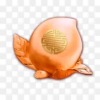 橙色寿桃免抠素材-空若网 橙色寿桃免抠素材-空若网
