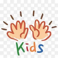 矢量手绘儿童手掌素材-空若网 矢量手绘儿童手掌素材-空若网