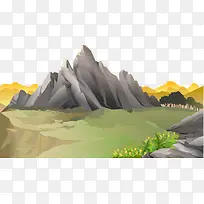 扁平化山峰矢量图-空若网 扁平化山峰矢量图-空若网