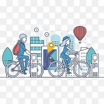 矢量骑车人物下载-空若网 矢量骑车人物下载-空若网