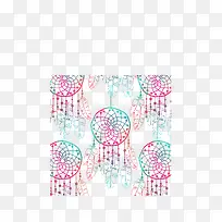 水彩绘捕梦网无缝背景矢量素材-空若网 水彩绘捕梦网无缝背景矢量素材-空若网