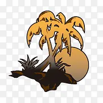卡通椰子树-空若网 卡通椰子树-空若网