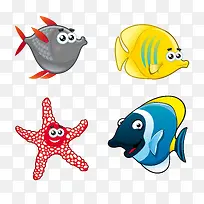 卡通海底动物鱼-空若网 卡通海底动物鱼-空若网
