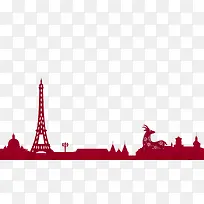 埃菲尔铁塔剪纸png素材-空若网 埃菲尔铁塔剪纸png素材-空若网
