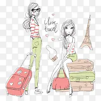 ʱÉÐÊÖ»æÅ®ÈËÍÏ×ÅÐÐÀî-¿ÕÈôÍø ʱÉÐÊÖ»æÅ®ÈËÍÏ×ÅÐÐÀî-¿ÕÈôÍø