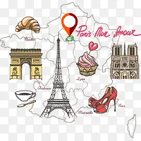 矢量把高跟鞋与冰淇淋-空若网 矢量把高跟鞋与冰淇淋-空若网