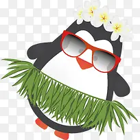 可爱的草裙舞企鹅-空若网 可爱的草裙舞企鹅-空若网