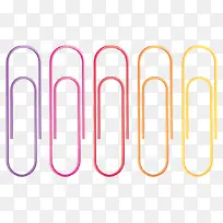 矢量学生素材彩色曲别针-空若网 矢量学生素材彩色曲别针-空若网