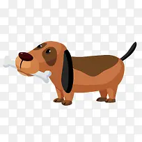 小狗吃骨头PNG下载-空若网 小狗吃骨头PNG下载-空若网