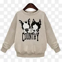 灰色狗头卫衣-空若网 灰色狗头卫衣-空若网