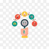 扁平化科学图标-空若网 扁平化科学图标-空若网