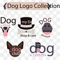 矢量图各色英文小狗图-空若网 矢量图各色英文小狗图-空若网