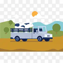 矢量农场车-空若网 矢量农场车-空若网