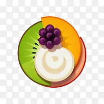 彩色卡通水果图标-空若网 彩色卡通水果图标-空若网